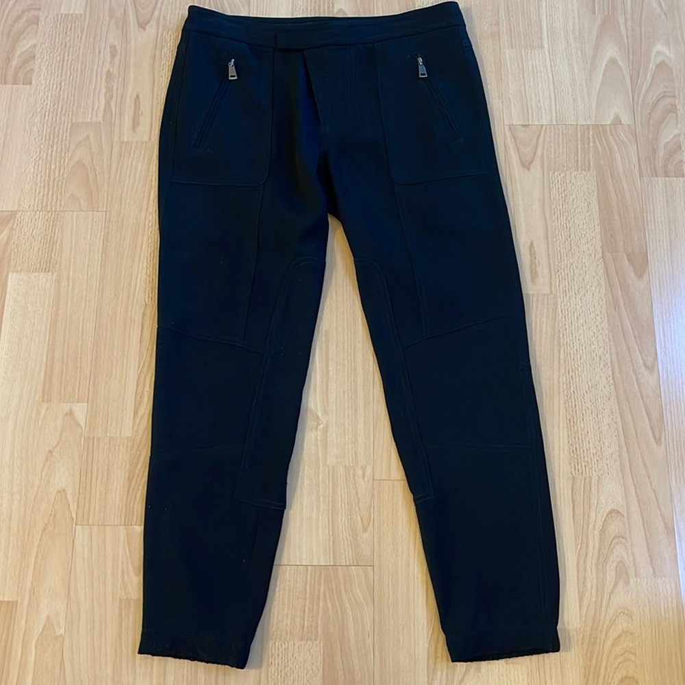 Vince Women’s Black Jogger Pants Trousers Zipper Pockets Size US6